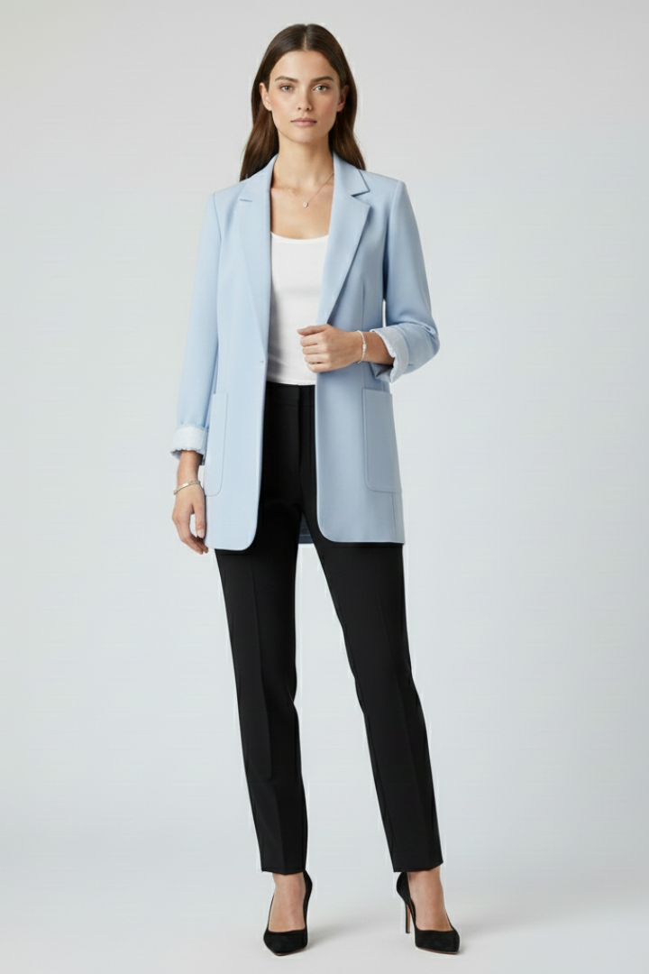ESTELLE - BLAZER ABIERTO CON SOLAPA ESTRUCTURADA