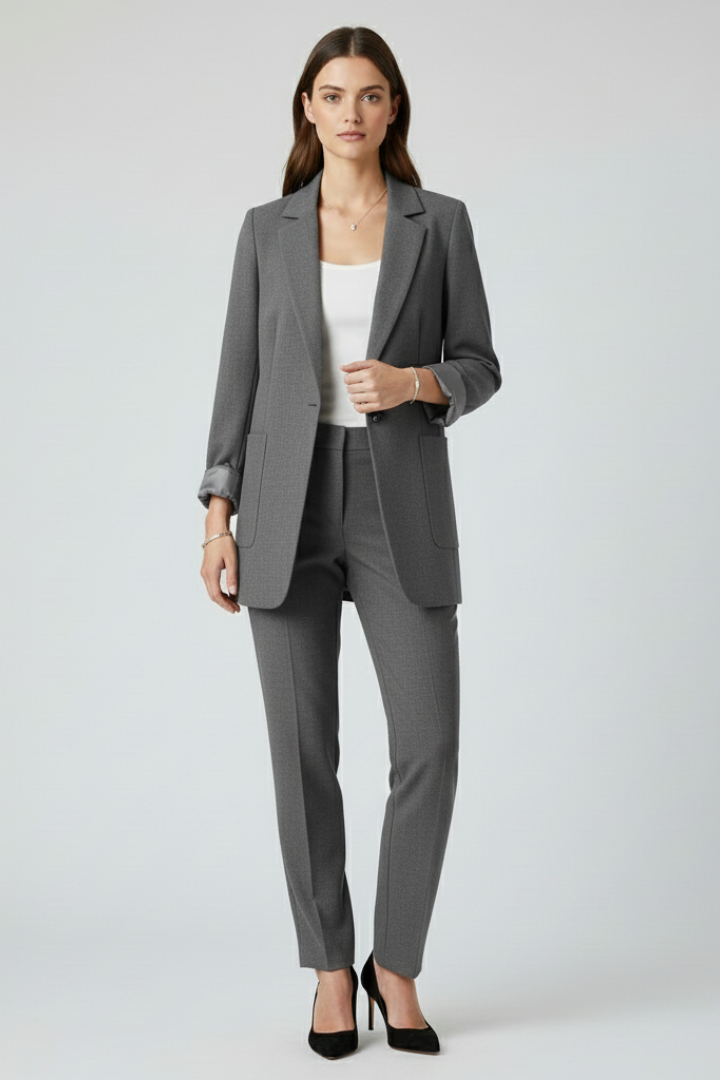 ESTELLE - BLAZER ABIERTO CON SOLAPA ESTRUCTURADA