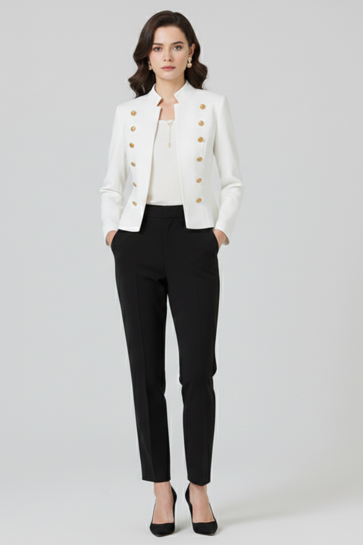 CLAUDINE - BLAZER DE CUELLO ALTO CON BOTONES