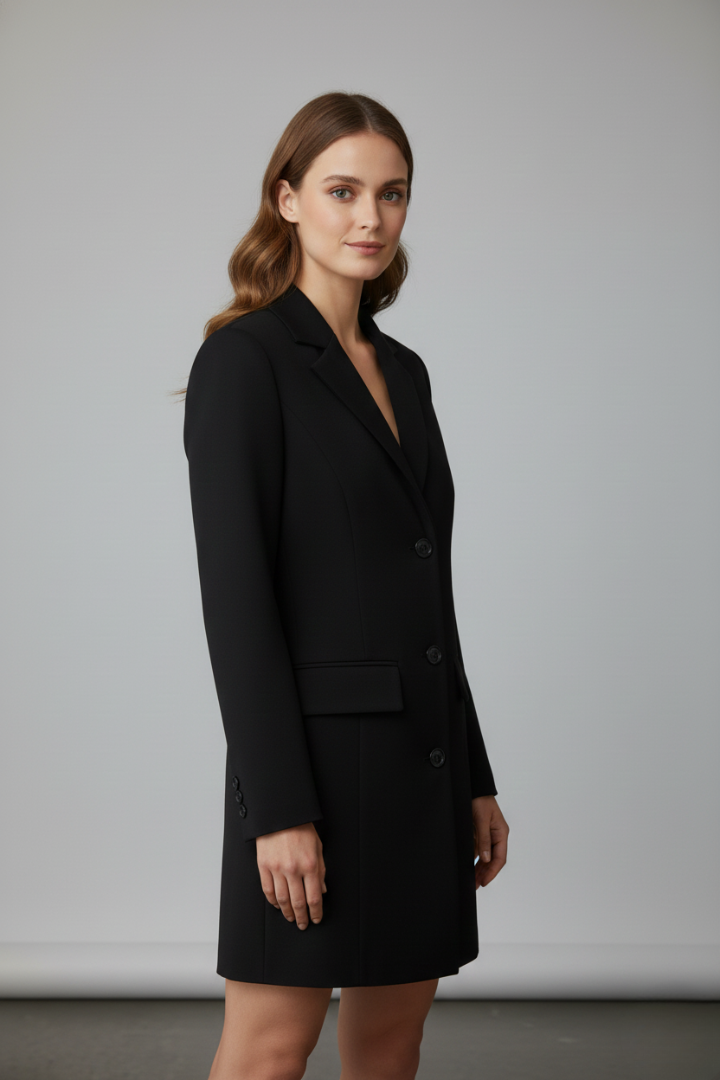 BRIGITTE - BLAZER LARGO CON BOTONES