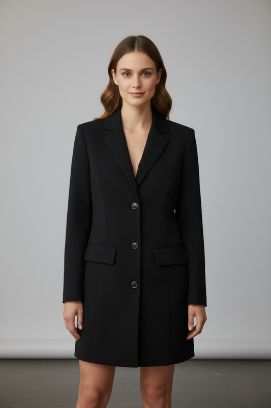 BRIGITTE - BLAZER LARGO CON BOTONES