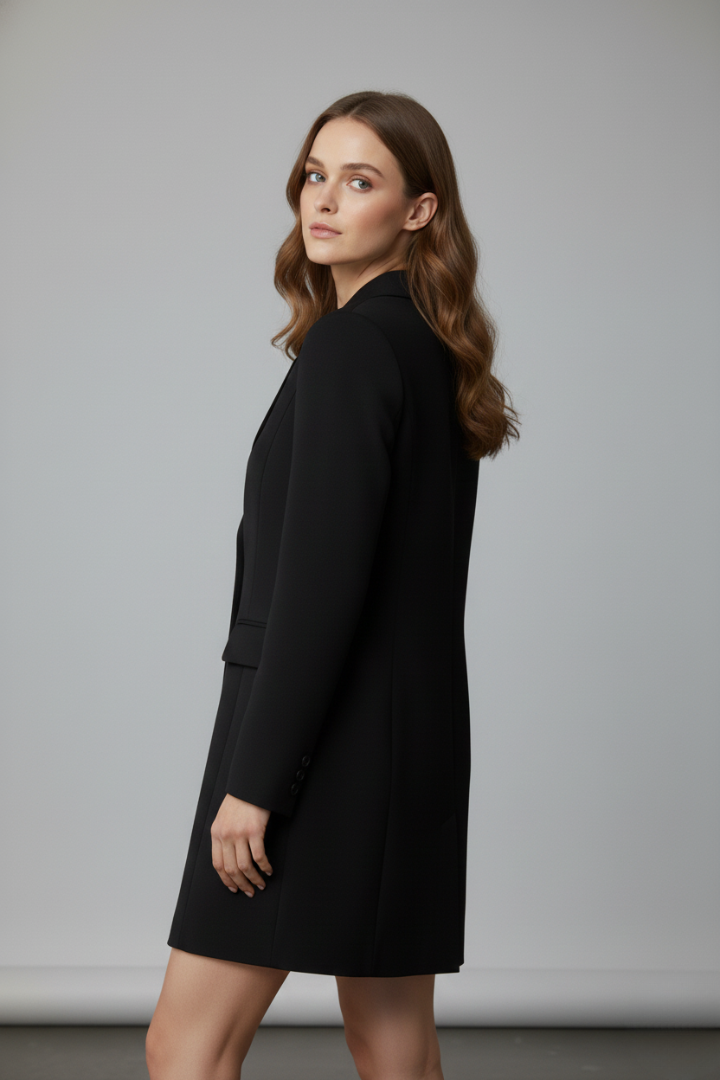 BRIGITTE - BLAZER LARGO CON BOTONES