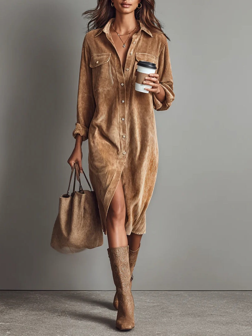COLETTE - VESTIDO MIDI DE PANA