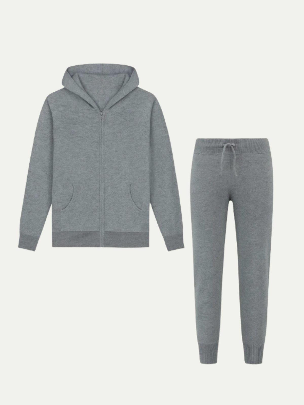 CONJUNTO CON CAPUCHA LISO - GRIS