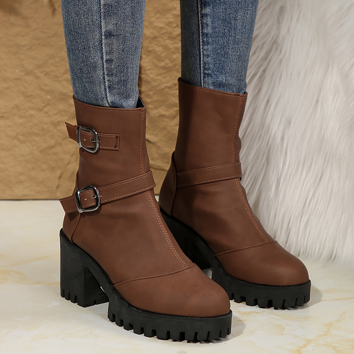 GWEN - BOTINES CON CORREAS Y HEBILLAS