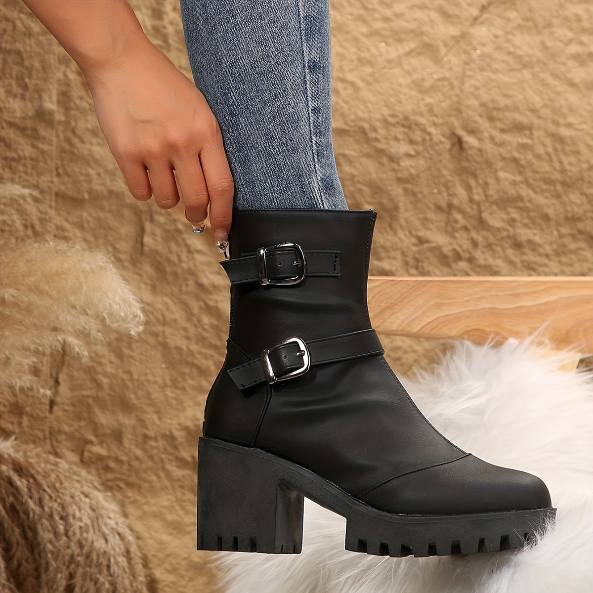 GWEN - BOTINES CON CORREAS Y HEBILLAS