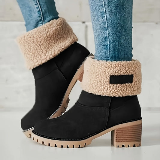 DELANCEY - BOTINES FORRADOS DE TACÓN ANCHO