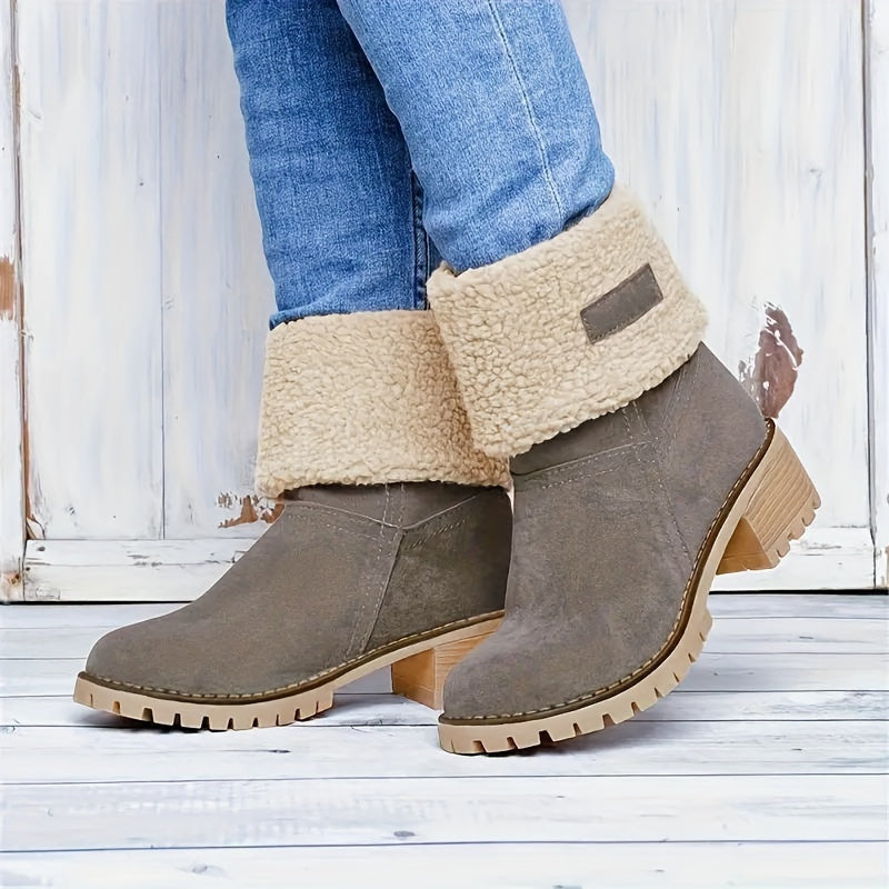 DELANCEY - BOTINES FORRADOS DE TACÓN ANCHO