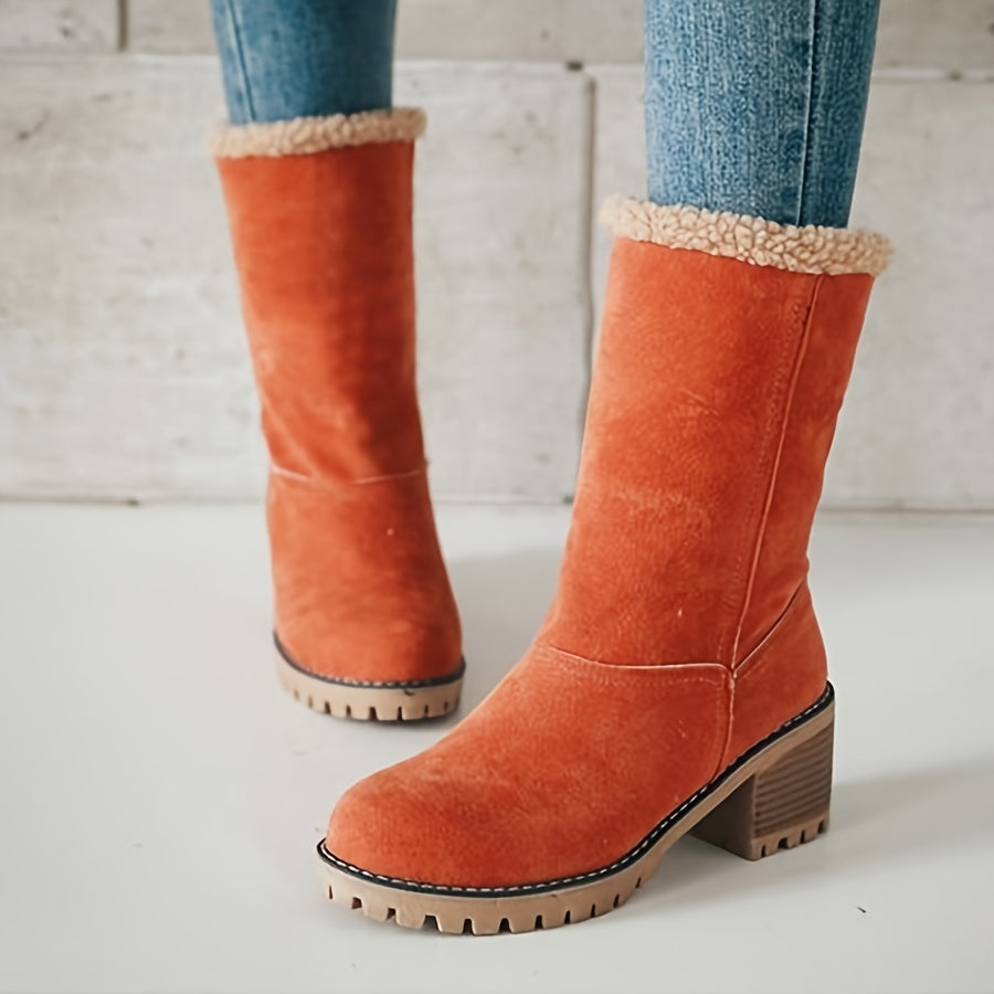DELANCEY - BOTINES FORRADOS DE TACÓN ANCHO