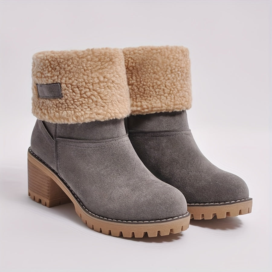 DELANCEY - BOTINES FORRADOS DE TACÓN ANCHO