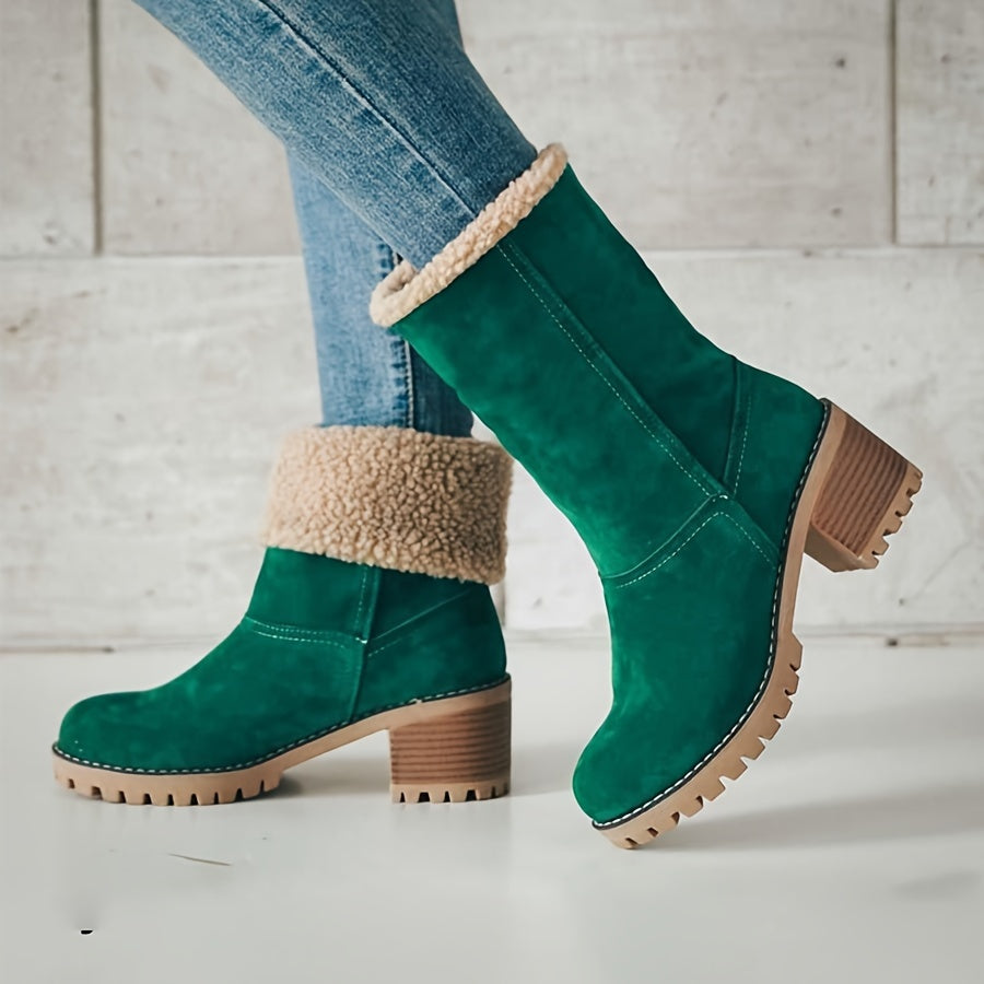 DELANCEY - BOTINES FORRADOS DE TACÓN ANCHO