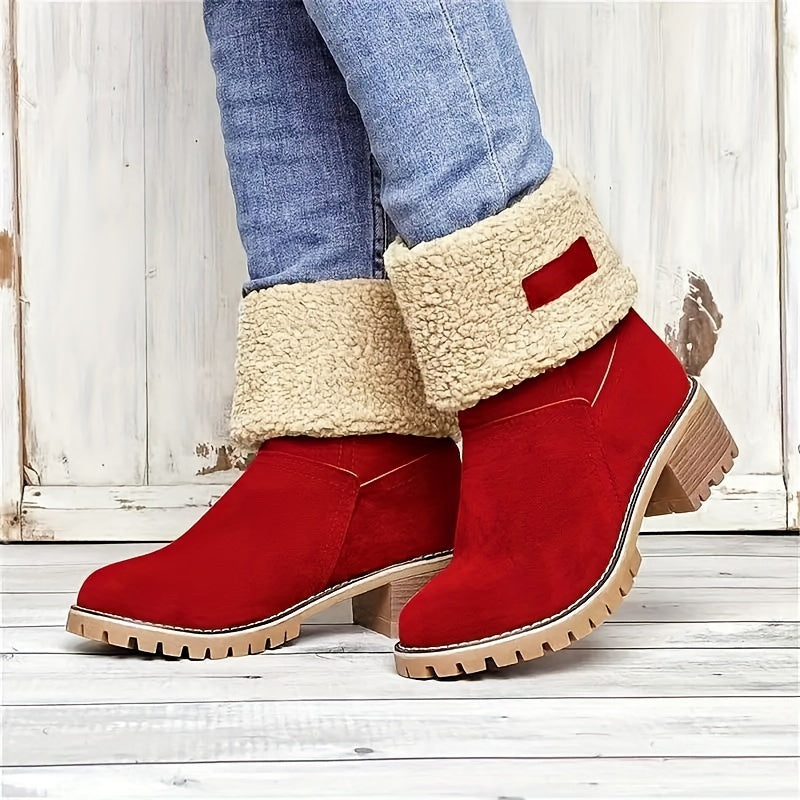 DELANCEY - BOTINES FORRADOS DE TACÓN ANCHO