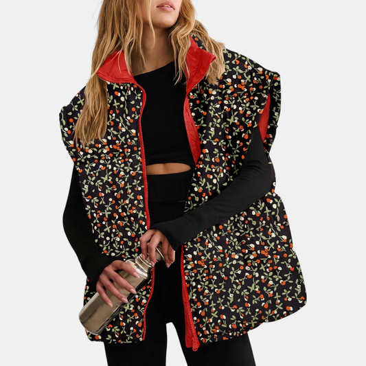 FLORENA - CHALECO ACOLCHADO CON ESTAMPADO FLORAL