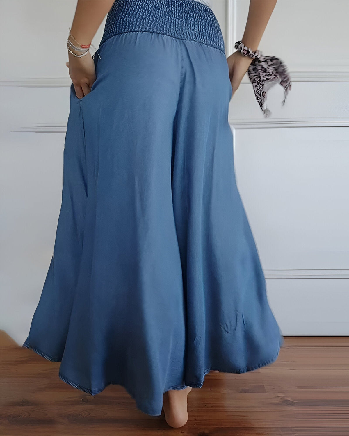 FALDA ESTAMPADA AZUL