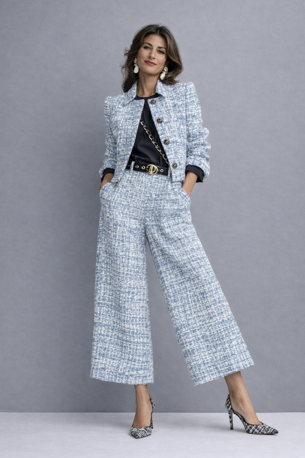 CONJUNTO BLAZER Y PANTALÓN DE PIERNA ANCHA