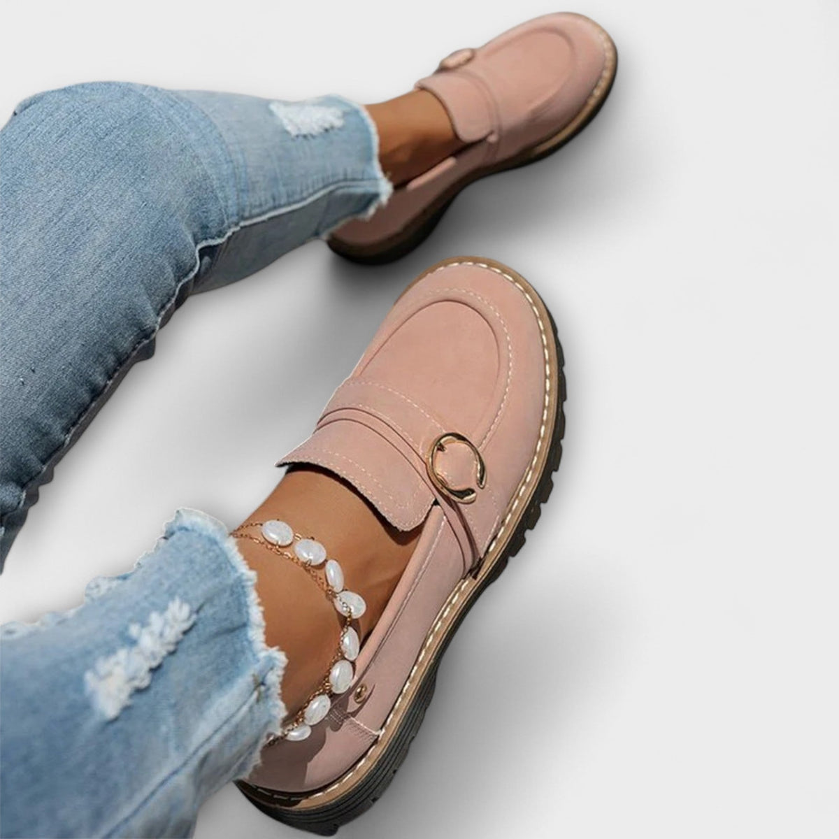 LORA - MOCASINES CASUALES DE PUNTA REDONDA