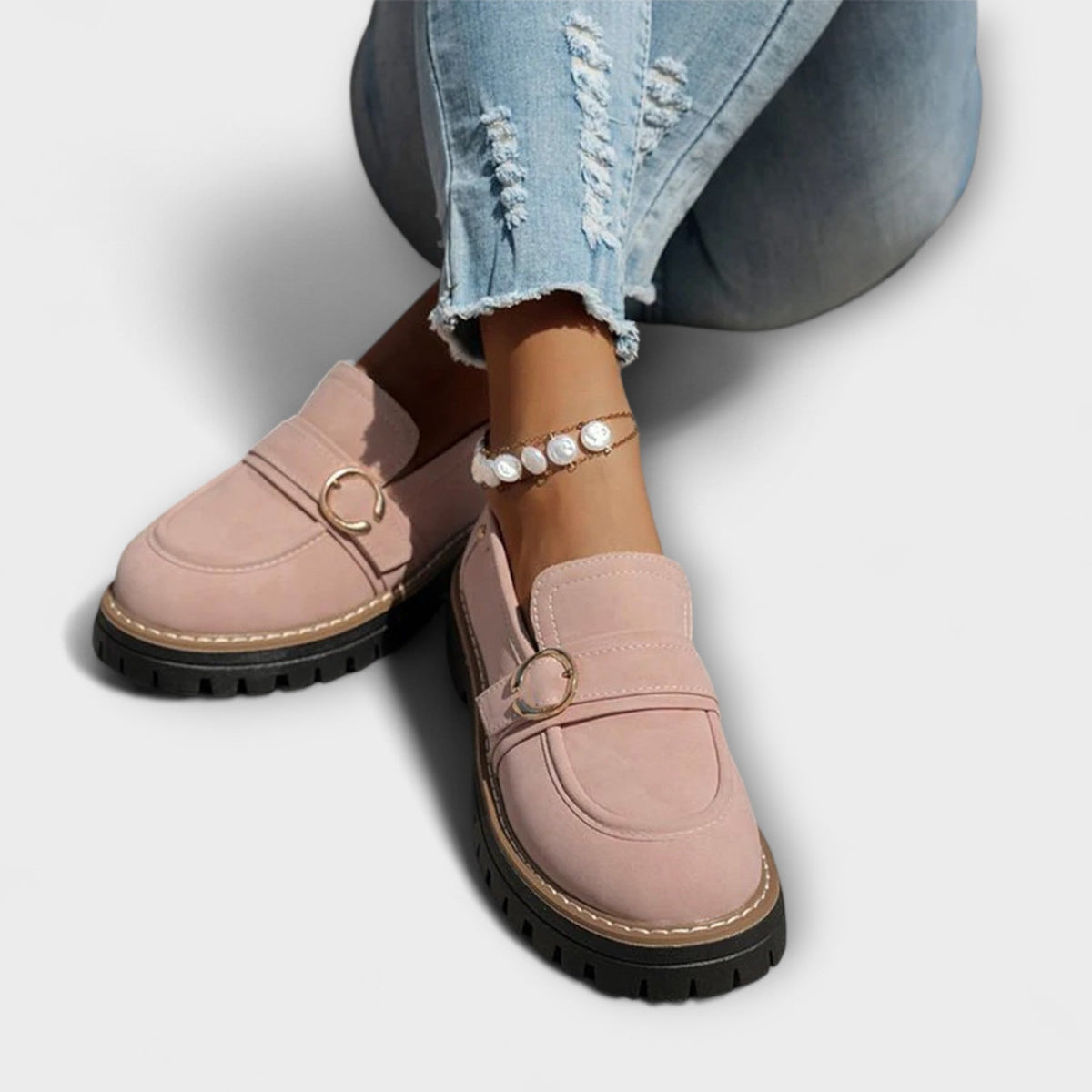 LORA - MOCASINES CASUALES DE PUNTA REDONDA