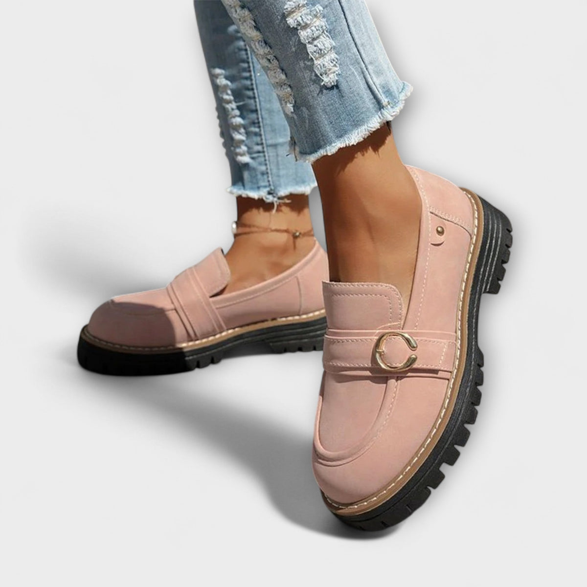 LORA - MOCASINES CASUALES DE PUNTA REDONDA
