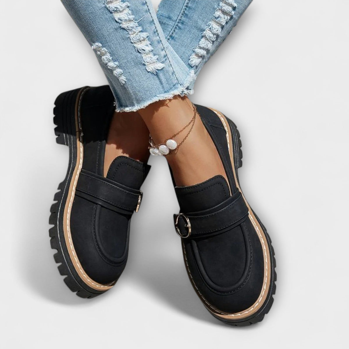 LORA - MOCASINES CASUALES DE PUNTA REDONDA