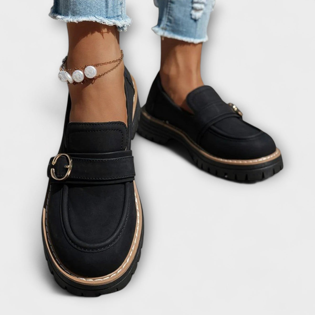 LORA - MOCASINES CASUALES DE PUNTA REDONDA