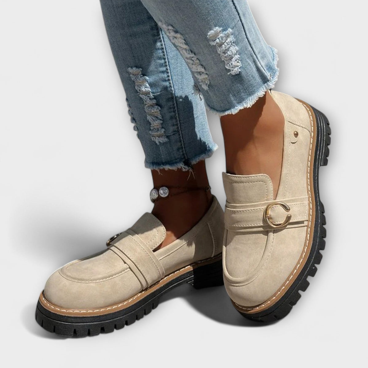 LORA - MOCASINES CASUALES DE PUNTA REDONDA
