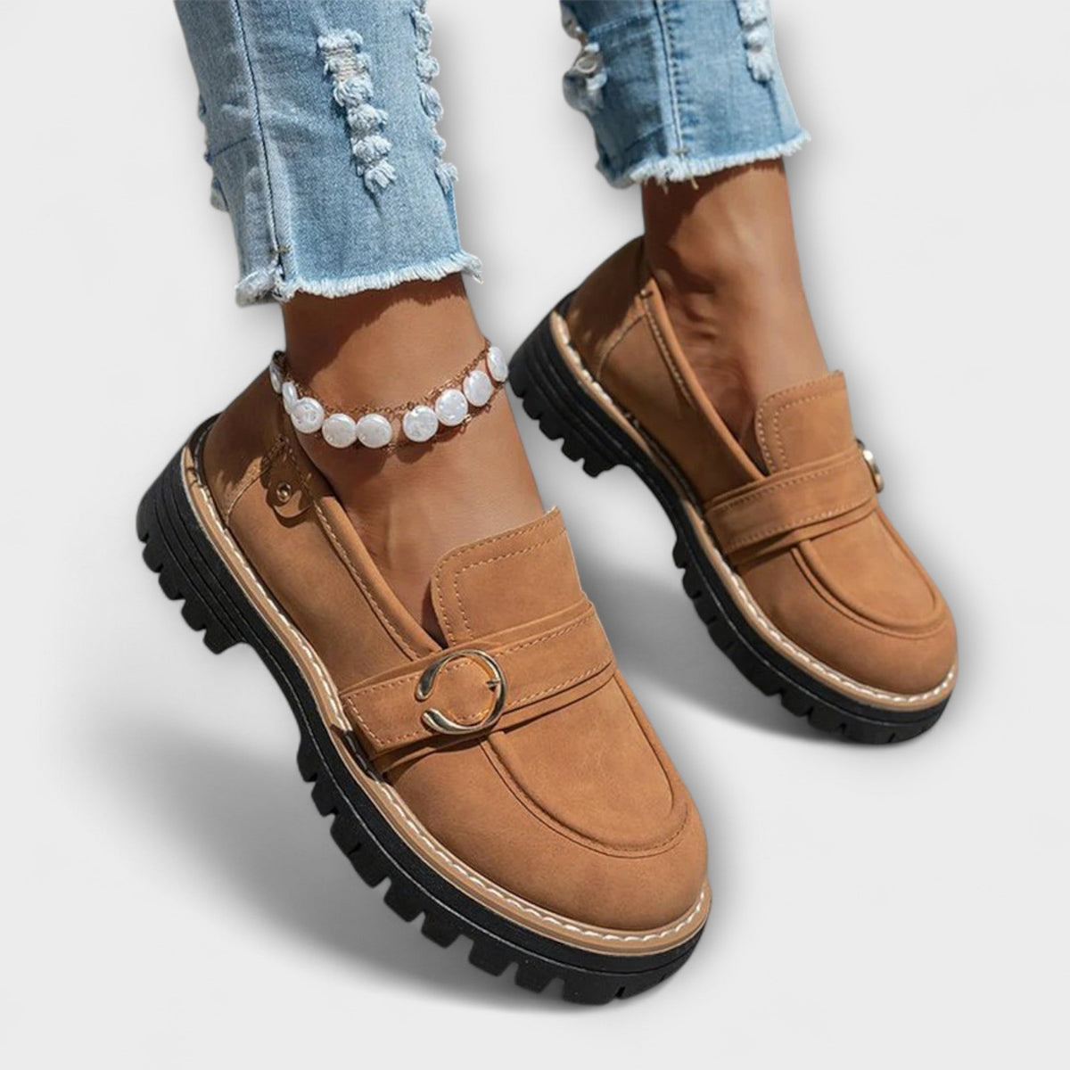 LORA - MOCASINES CASUALES DE PUNTA REDONDA