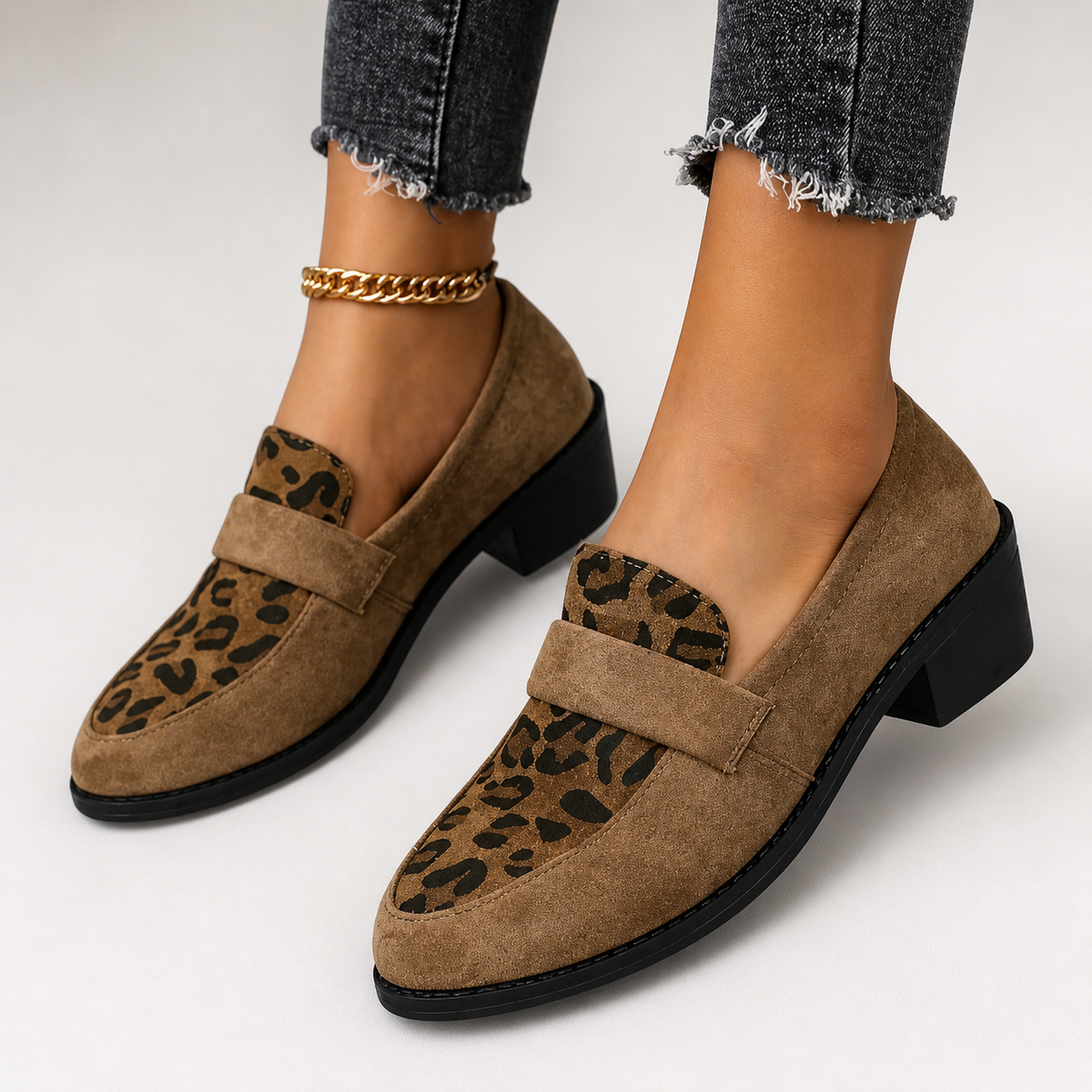 BRUNIKA - MOCASINES DE LEOPARDO