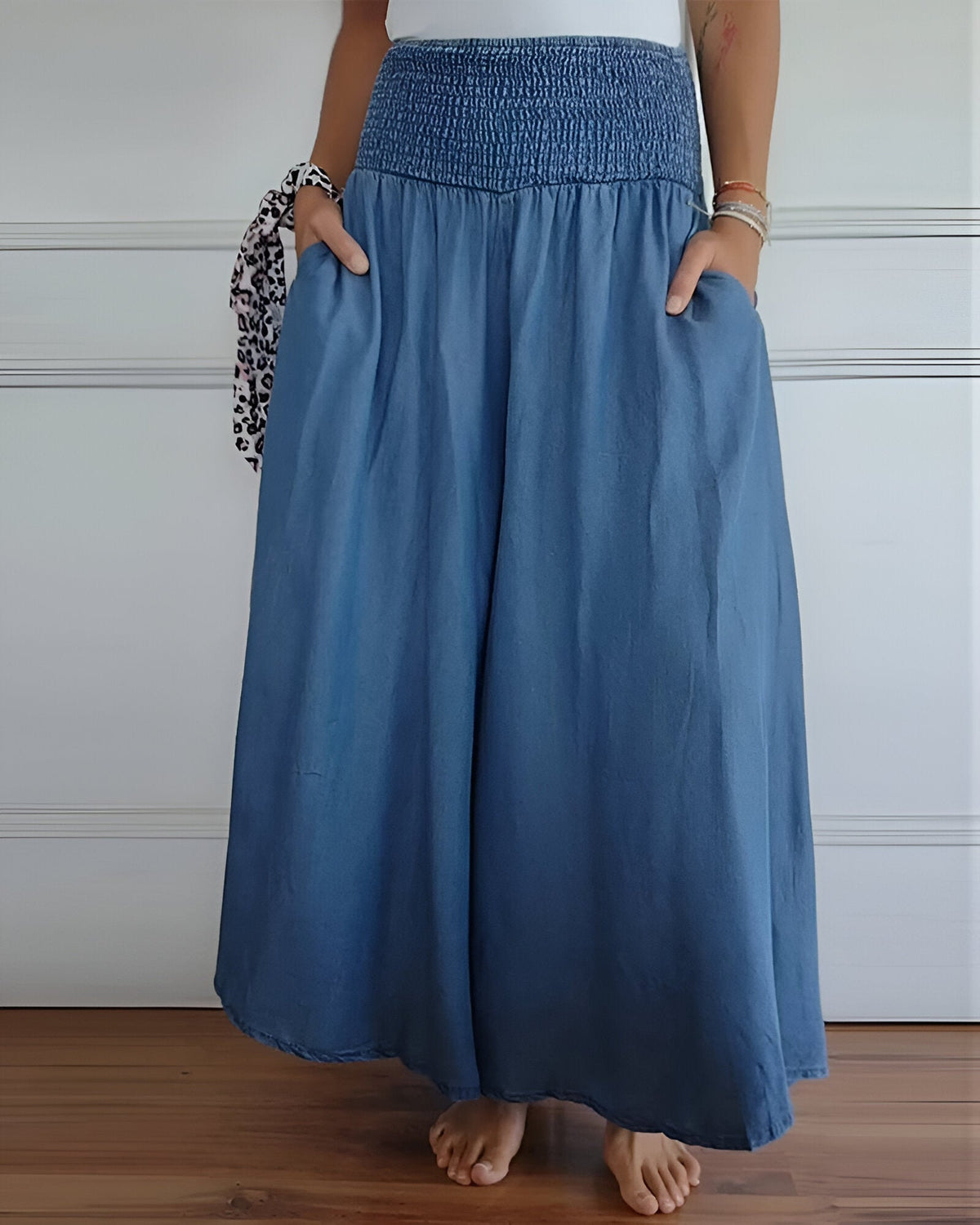 FALDA ESTAMPADA AZUL