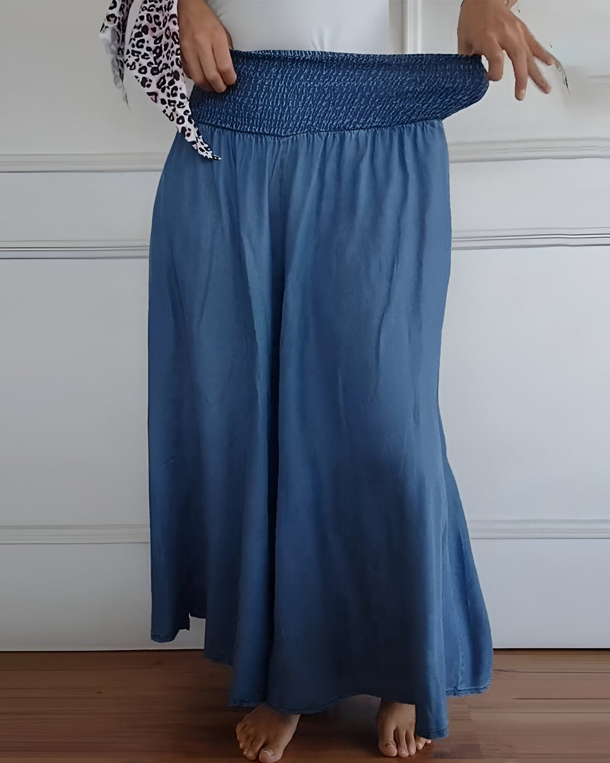 FALDA ESTAMPADA AZUL