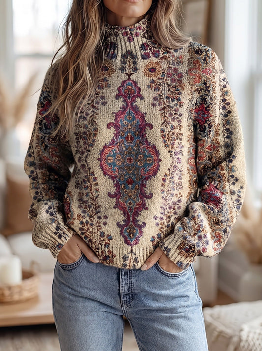 ESMÉE - JERSEY DE CUELLO ALTO CON MEDALLÓN VINTAGE