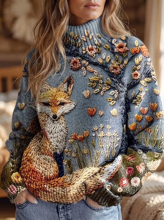 FENNIMORE - JERSEY DE CUELLO ALTO CON ZORRO BORDADO