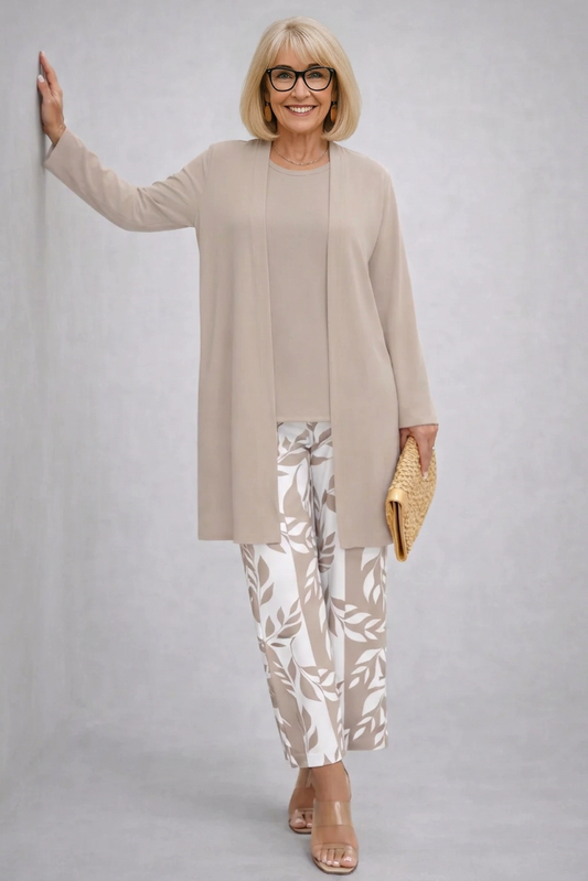 ERYNN - CONJUNTO DE TRES PIEZAS EN BEIGE