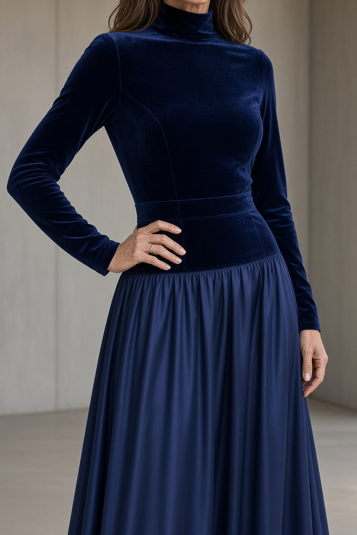 VIVIEN - VESTIDO LARGO DE TERCIOPELO