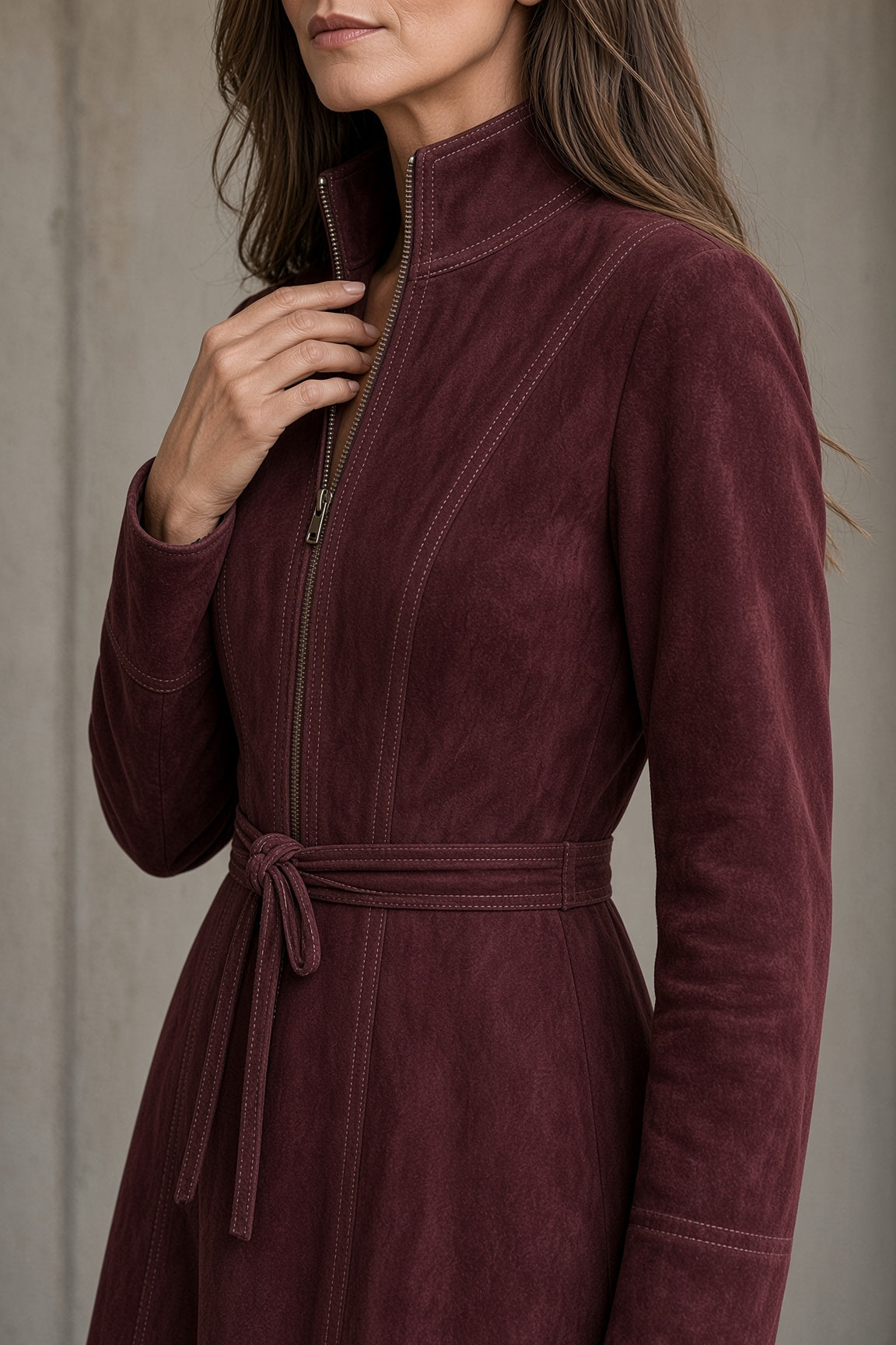 TARA - VESTIDO MIDI VINTAGE CON CINTURÓN