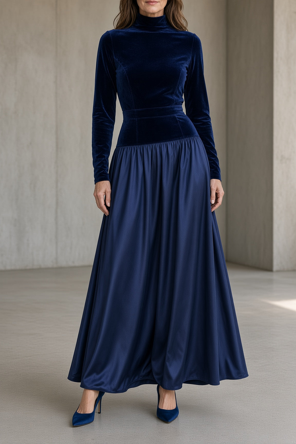 VIVIEN - VESTIDO LARGO DE TERCIOPELO