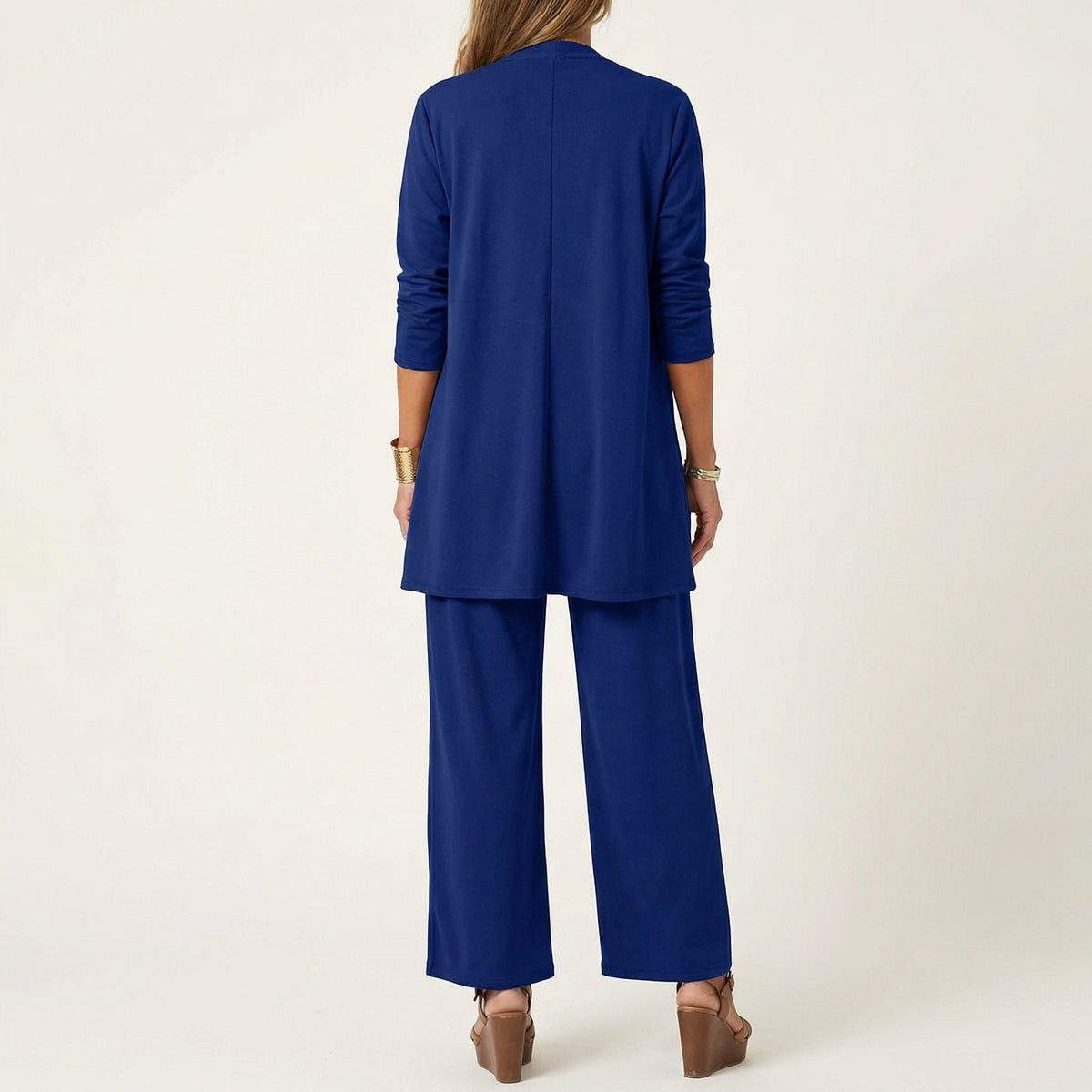 VERENA - CONJUNTO DE TRES PIEZAS CON PANTALÓN ANCHO