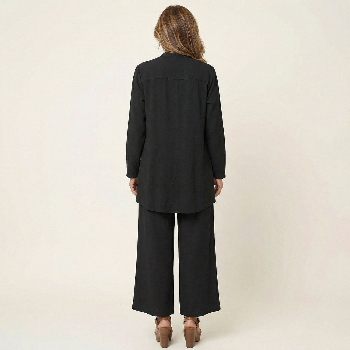 VERENA - CONJUNTO DE TRES PIEZAS CON PANTALÓN ANCHO