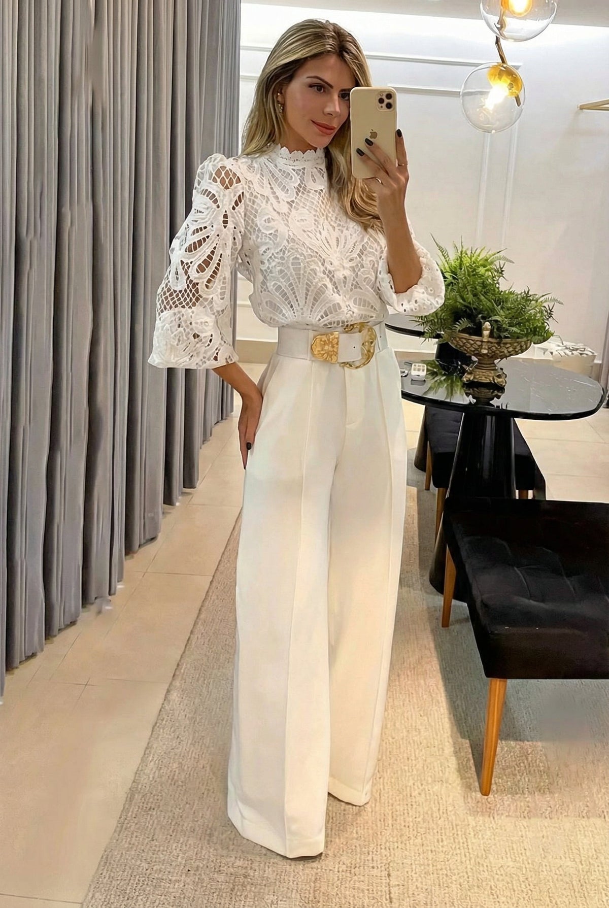 DELIA - CONJUNTO DE BLUSA Y PANTALÓN