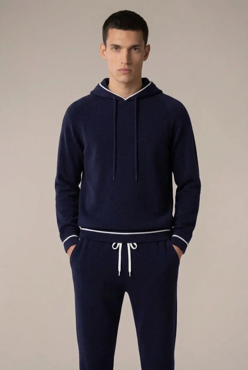 CONJUNTO CON CAPUCHA LISO - AZUL MARINO