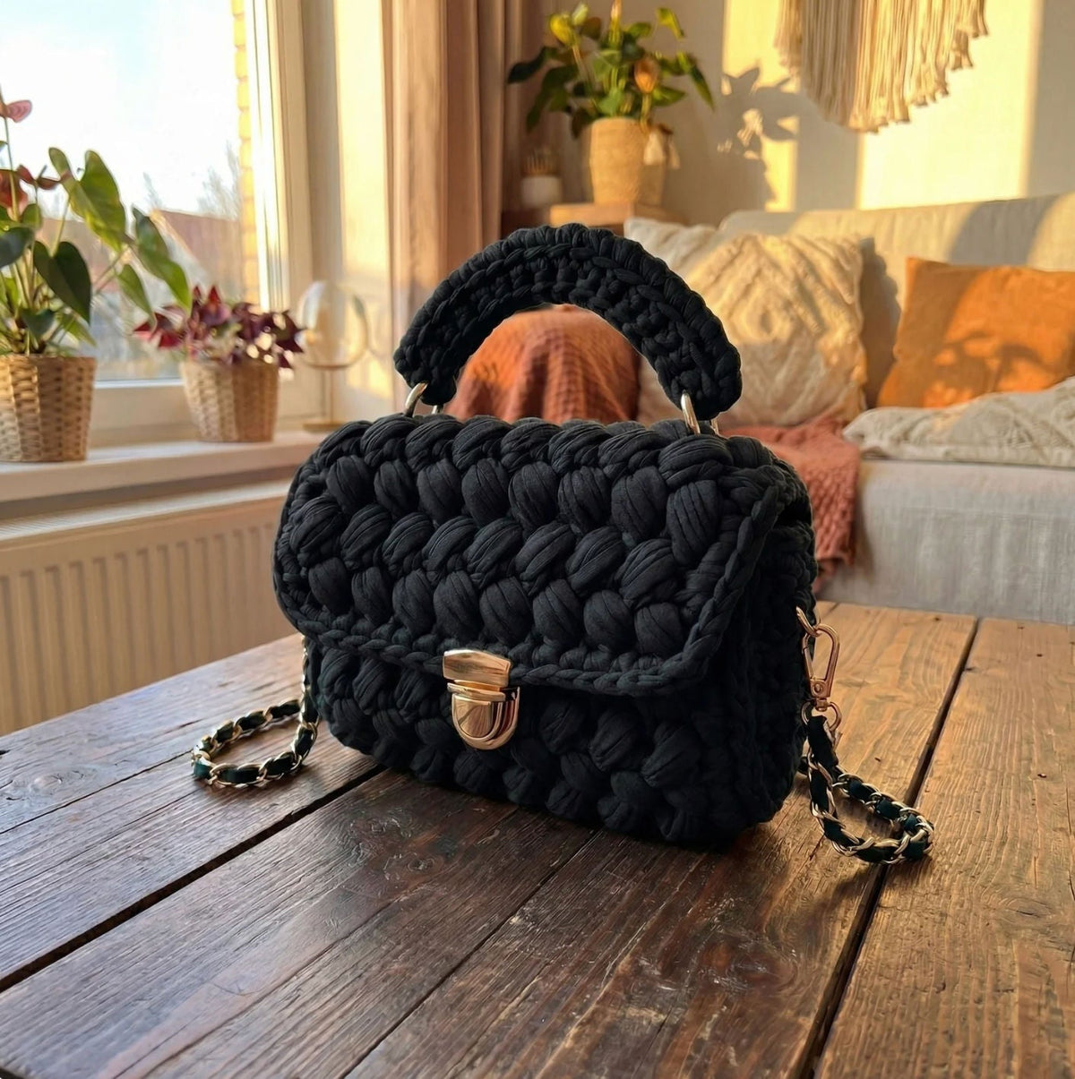 ITZEL - BOLSO CROCHET TEXTURIZADO A MANO