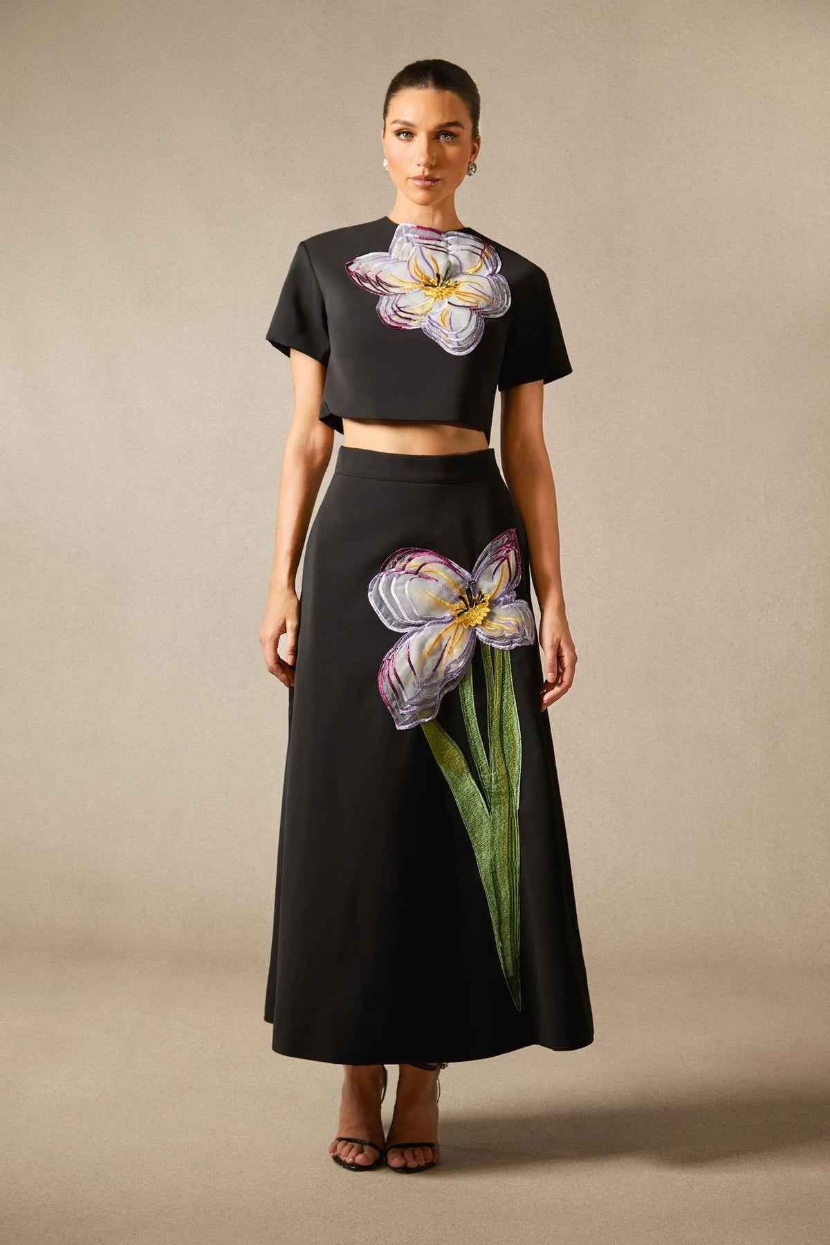 ANGÉLICA - CONJUNTO TOP Y FALDA FLORAL