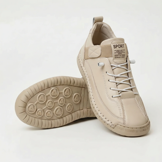 Zapatillas NUVÉ de ecocuero con cordones elásticos y velcro