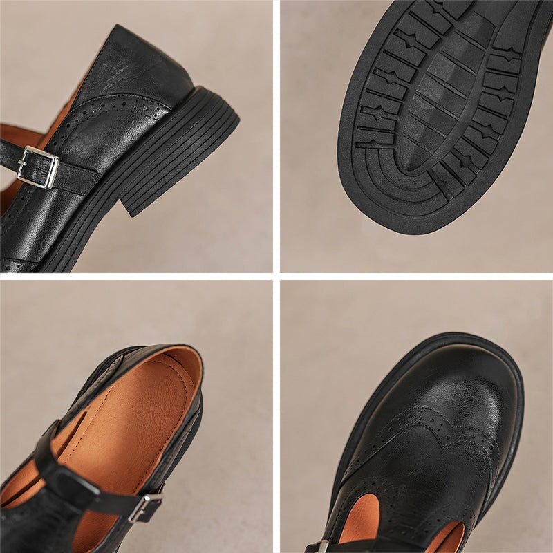 BERNADETTE - MERCEDITAS TIPO BROGUE CON CORREA EN T
