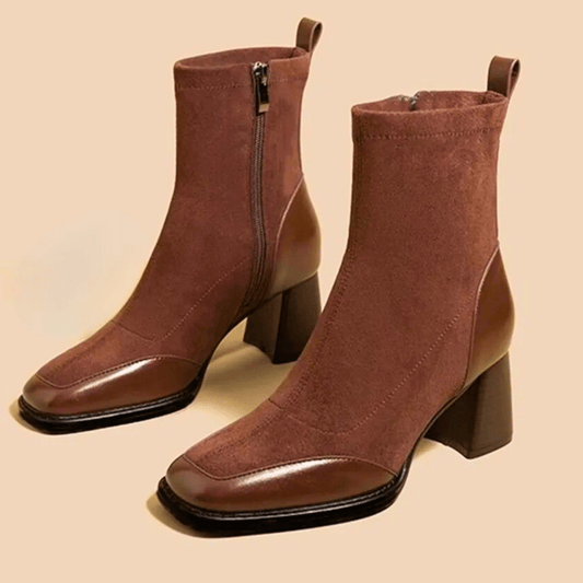 MAISIE - BOTINES CON CONTRASTE DE ACABADOS