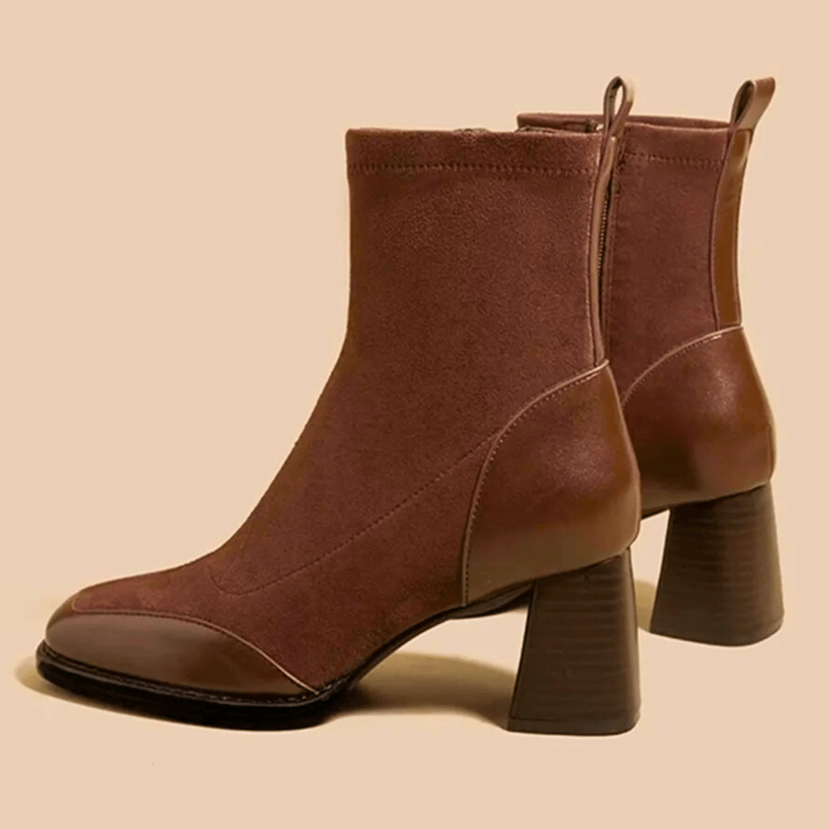 MAISIE - BOTINES CON CONTRASTE DE ACABADOS