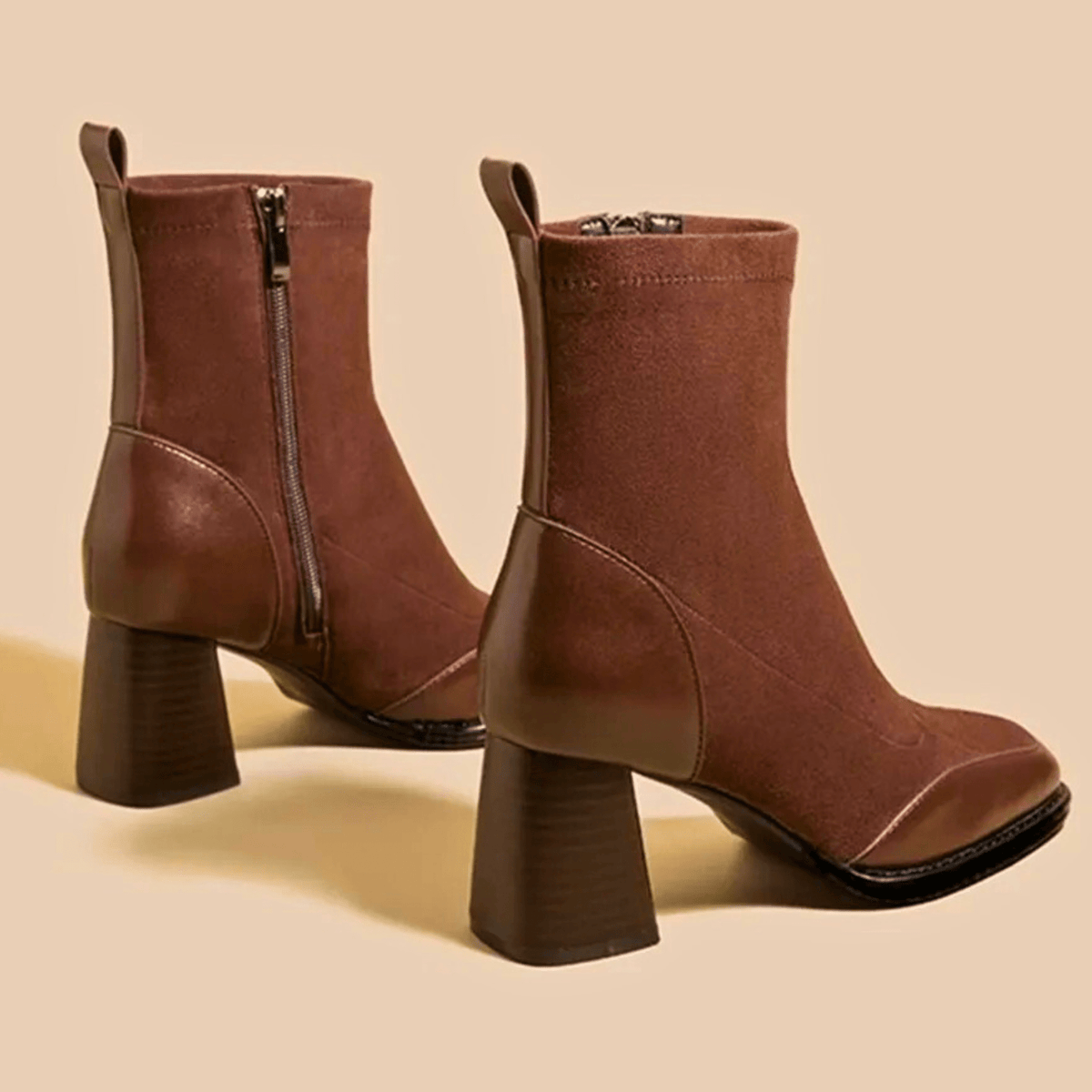 MAISIE - BOTINES CON CONTRASTE DE ACABADOS