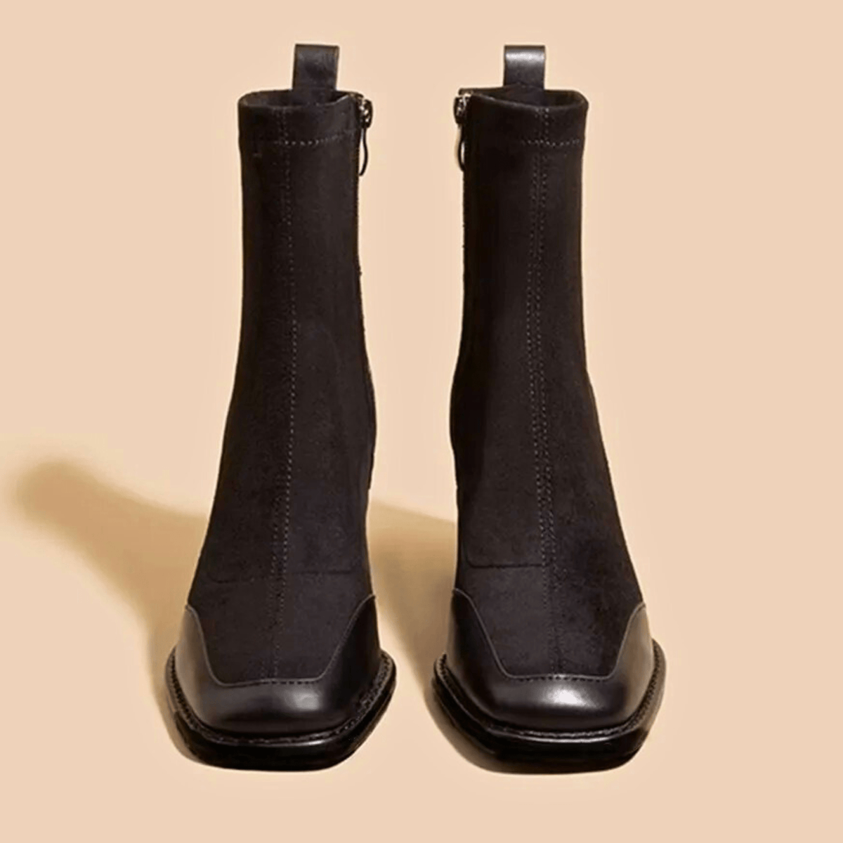 MAISIE - BOTINES CON CONTRASTE DE ACABADOS