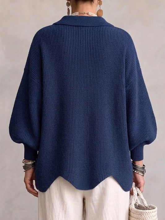 ODETTE - CÁRDIGAN OVERSIZE CON BOTONES DORADOS