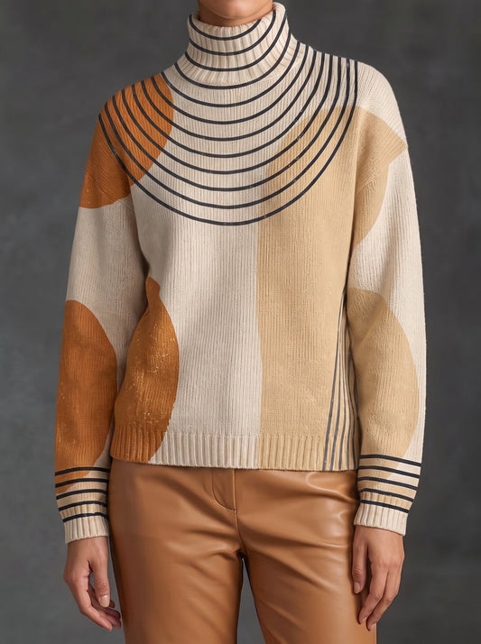 PERRINE - JERSEY DE CUELLO ALTO CON BLOQUES DE COLOR