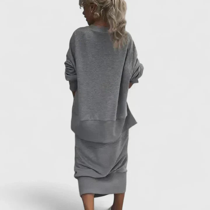 OLIVANNE - CONJUNTO DE SUDADERA Y FALDA LARGA
